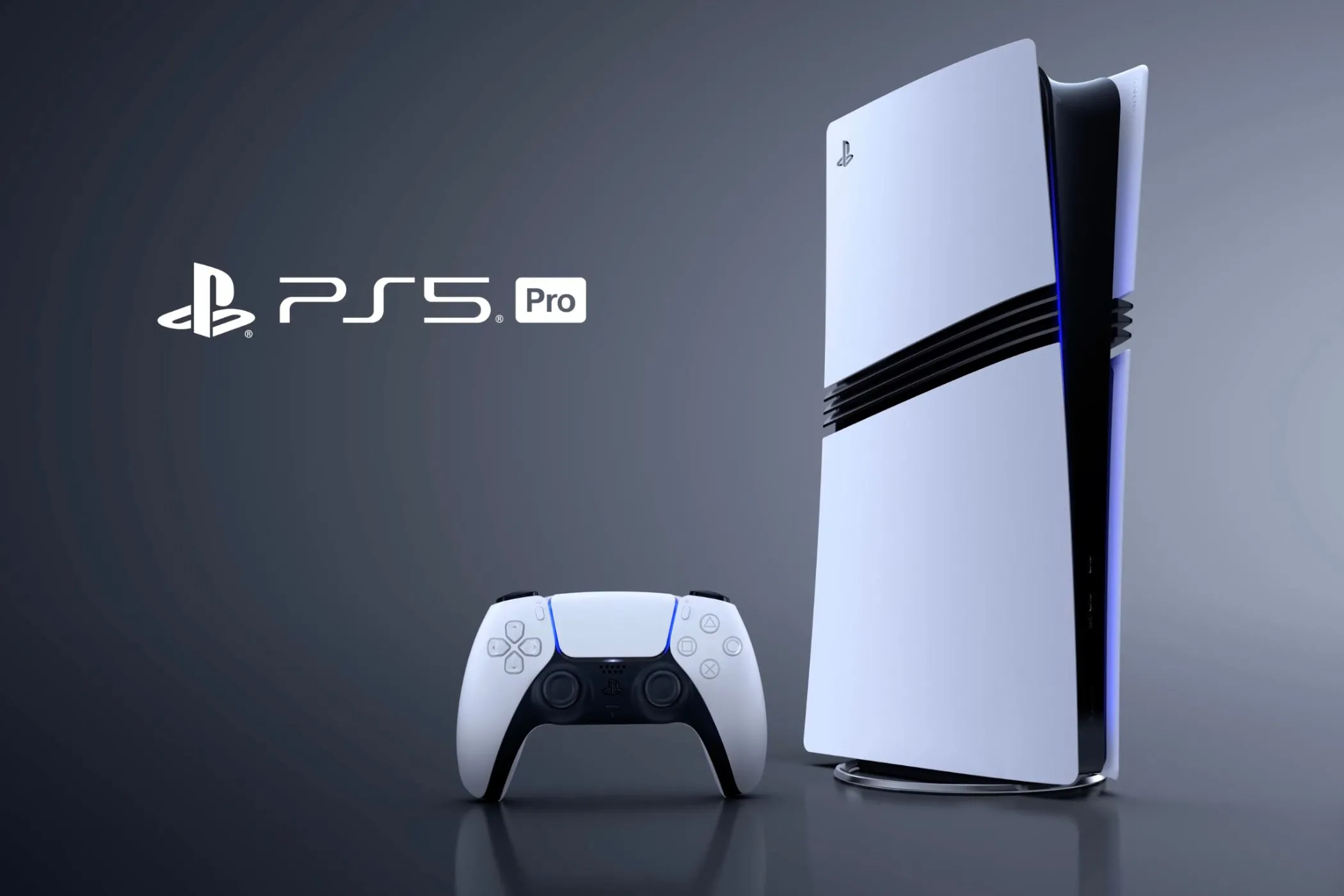 Hình ảnh quảng cáo PlayStation 5 Pro, minh họa một console khác cũng sử dụng công nghệ nâng cấp hình ảnh AI