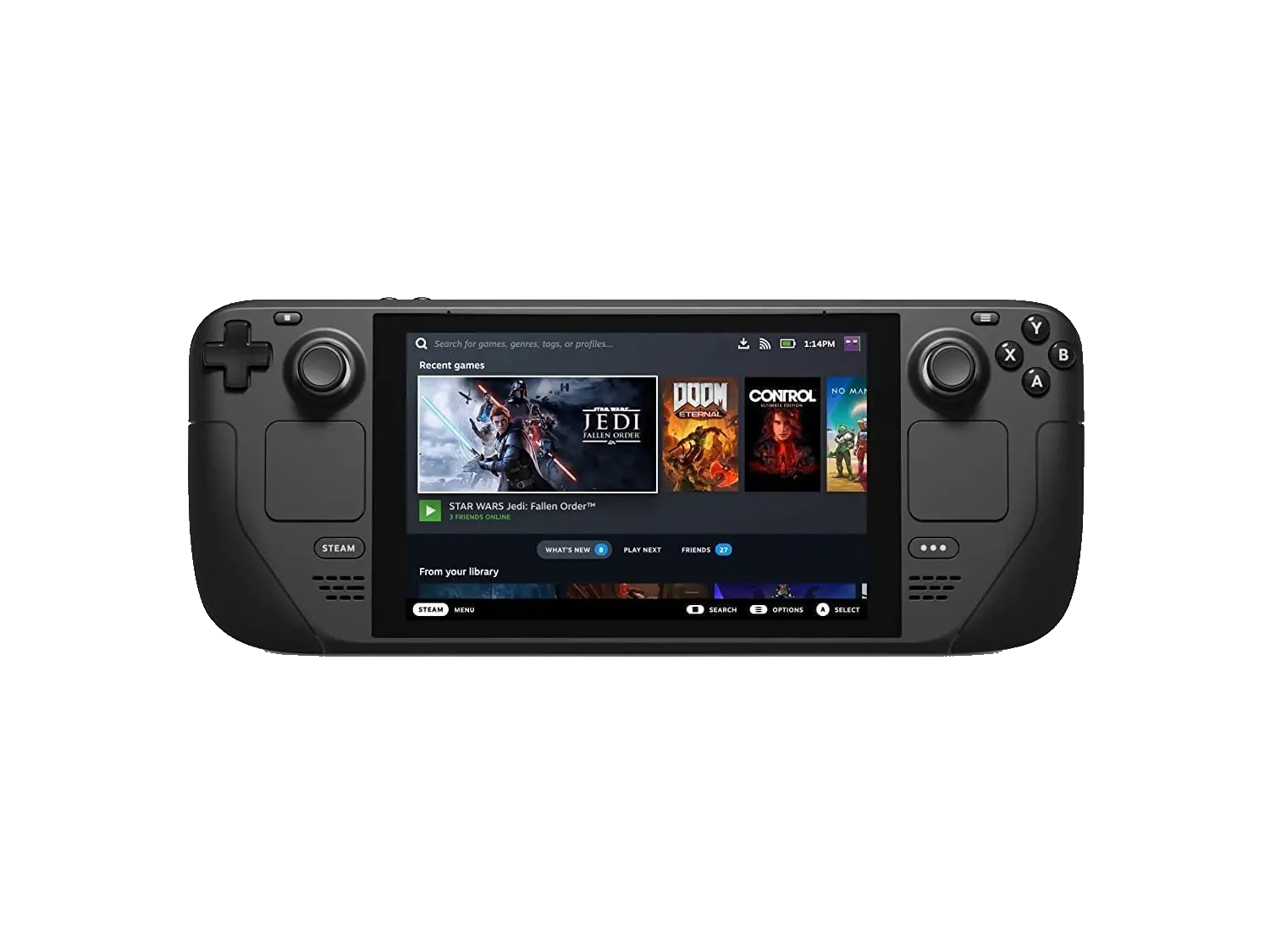 Hình ảnh thiết bị chơi game cầm tay Steam Deck của Valve, đại diện cho các lựa chọn thay thế mạnh mẽ cho Switch 2