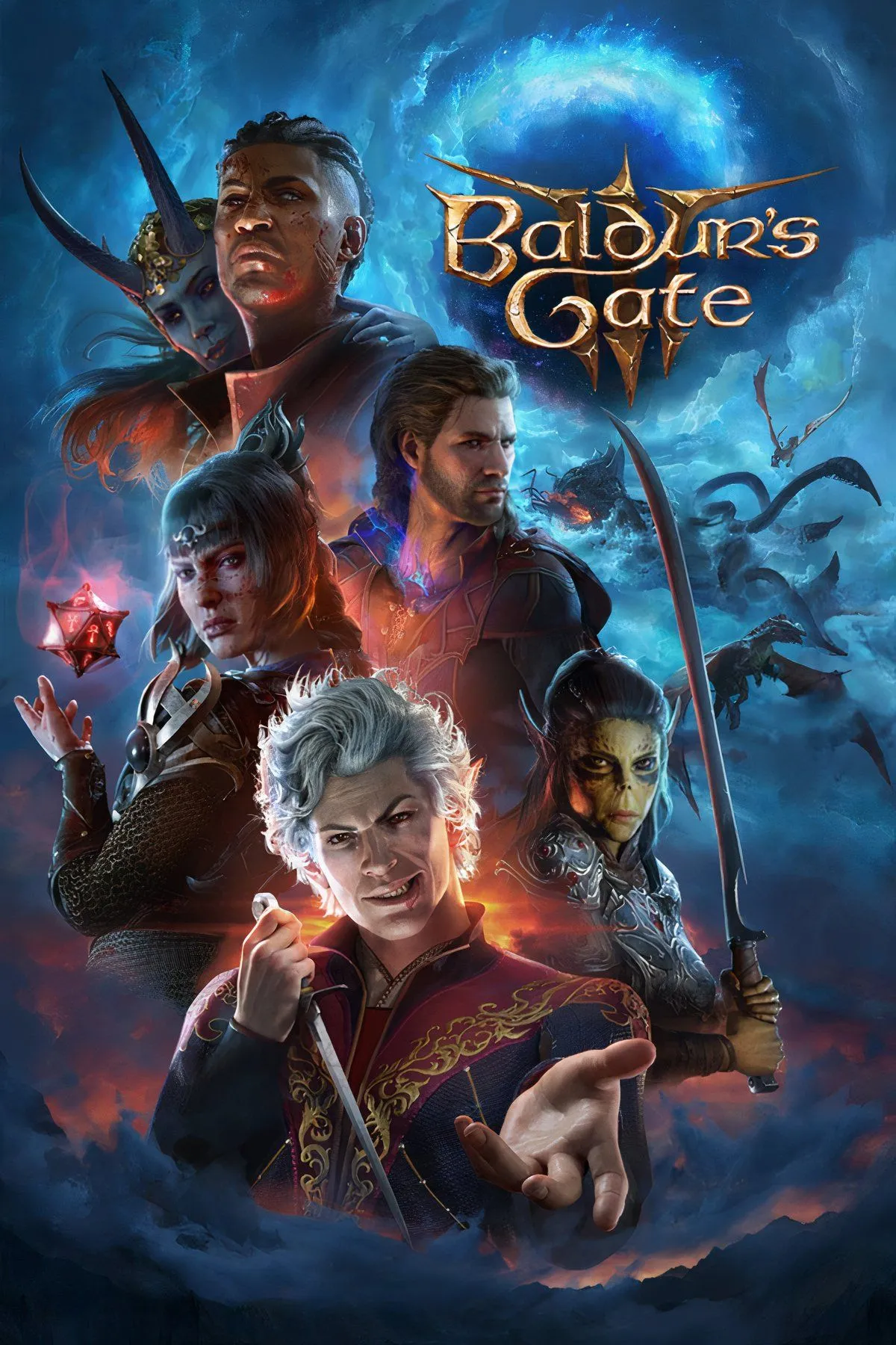 Hình ảnh tổng hợp các nhân vật và bối cảnh từ Baldur's Gate 3, minh họa chiều sâu tương tác và hệ quả hành động