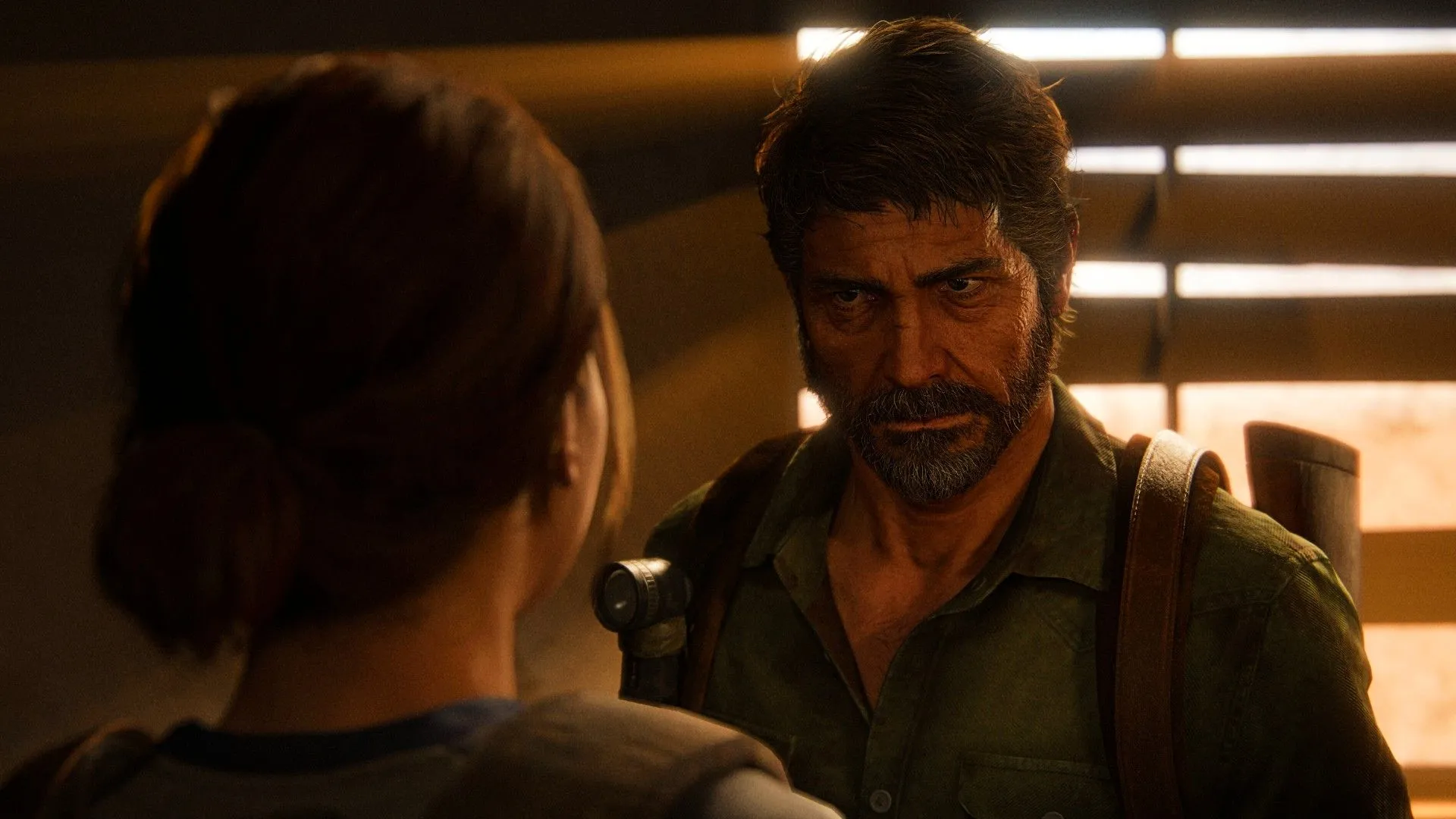 Joel trò chuyện cùng Ellie trong The Last of Us Part II.