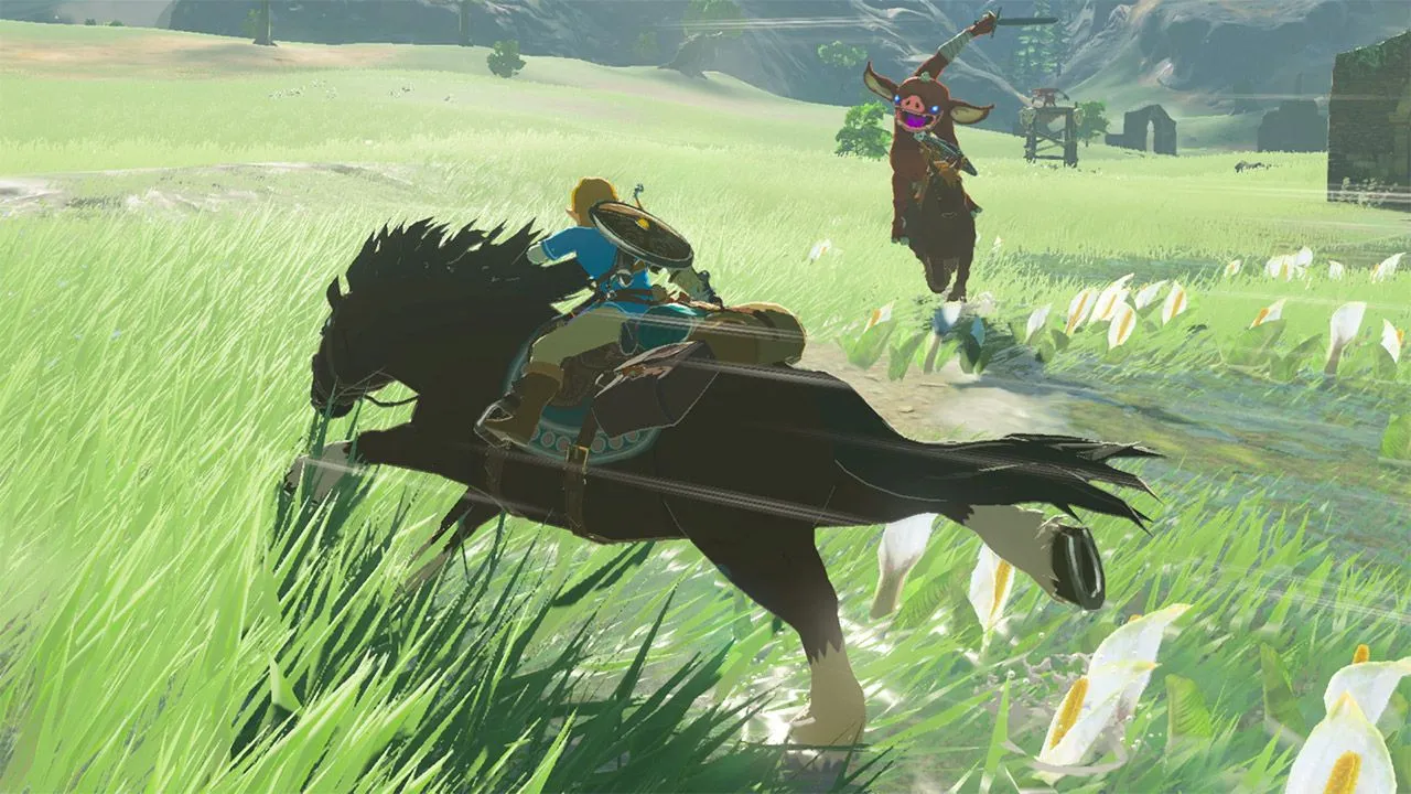 Khung cảnh phiêu lưu trong The Legend of Zelda: Breath of the Wild, minh họa gameplay cuốn hút của Nintendo