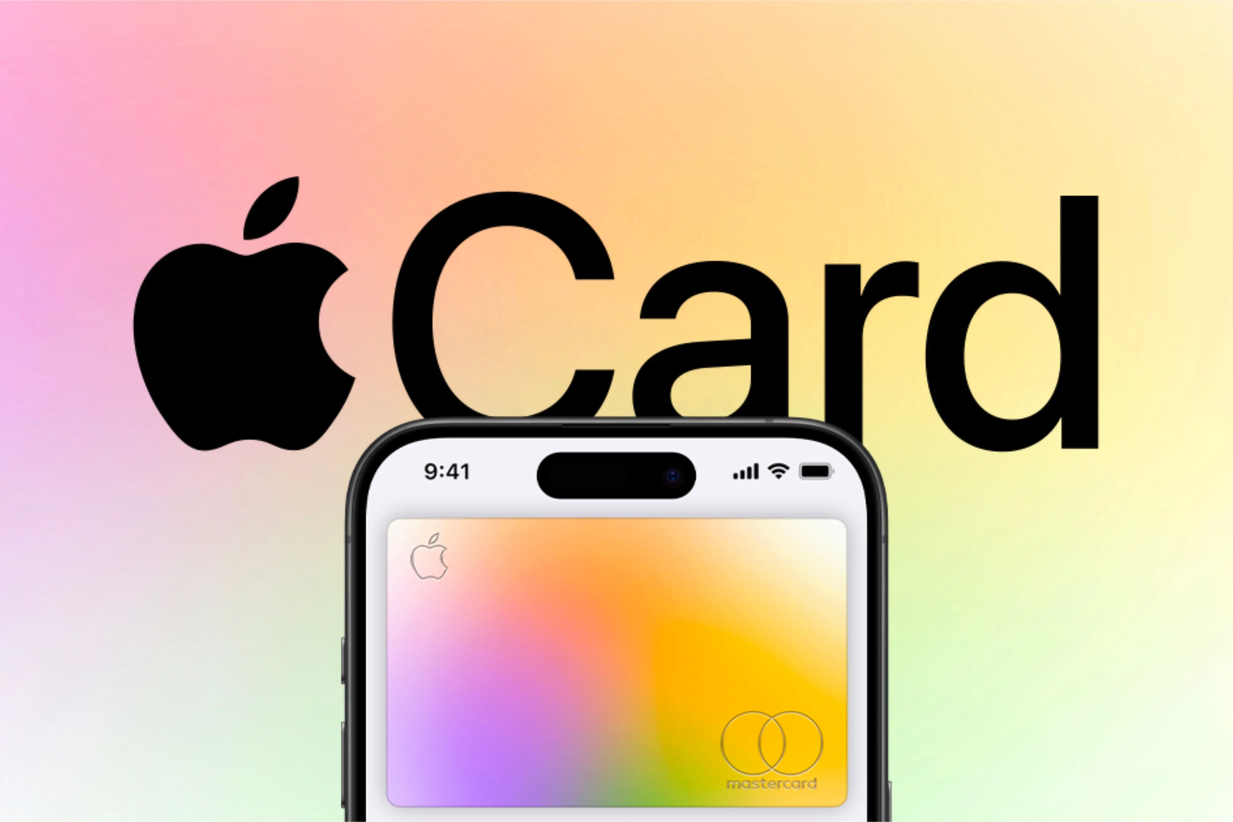 Logo Apple Card và iPhone hiển thị Apple Card