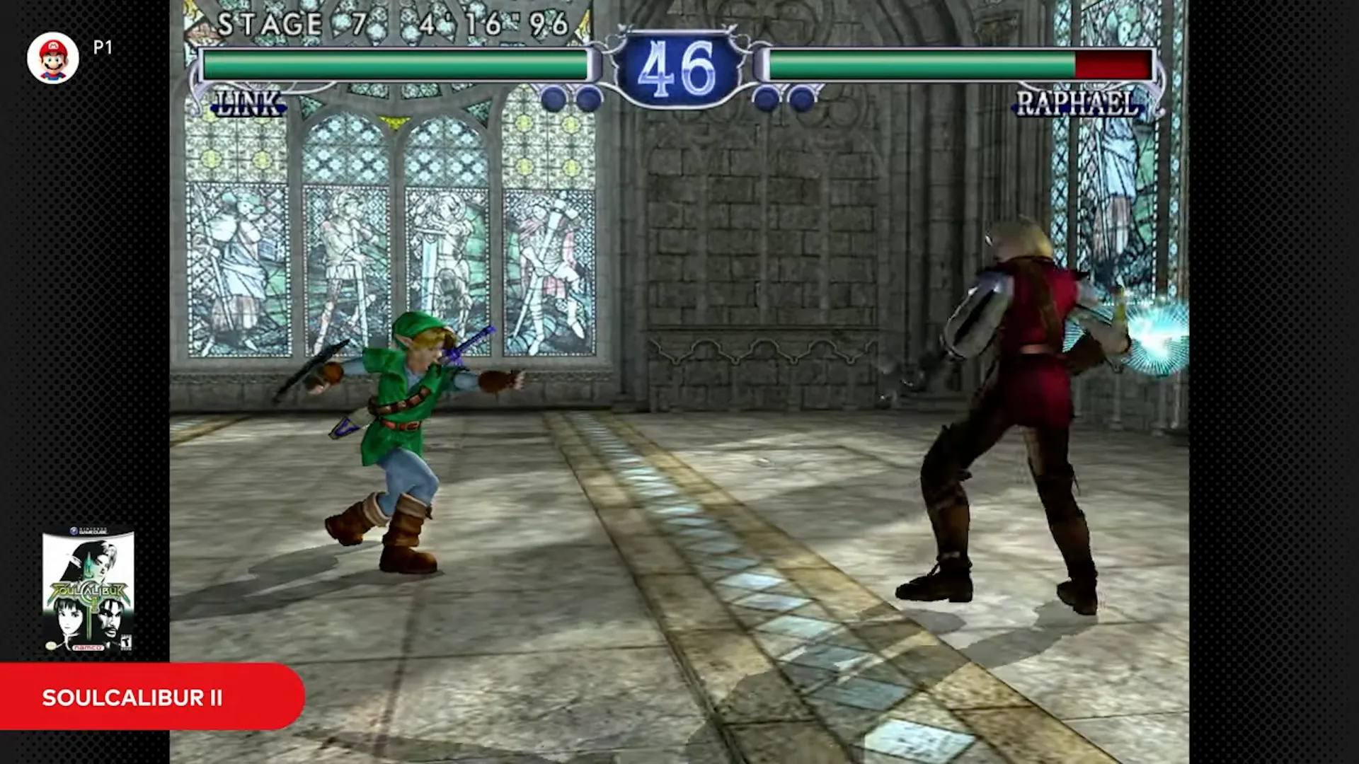 Màn hình chơi game Soulcalibur II trên ứng dụng giả lập GameCube của Nintendo Switch Online + Expansion Pack, tính năng mới cho Switch 2.