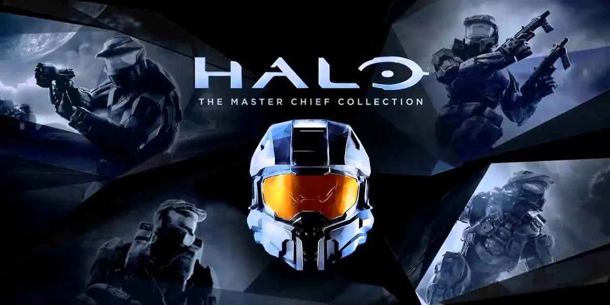 Màn hình tiêu đề của Halo: The Master Chief Collection, hiển thị logo và các biểu tượng game trong bộ sưu tập