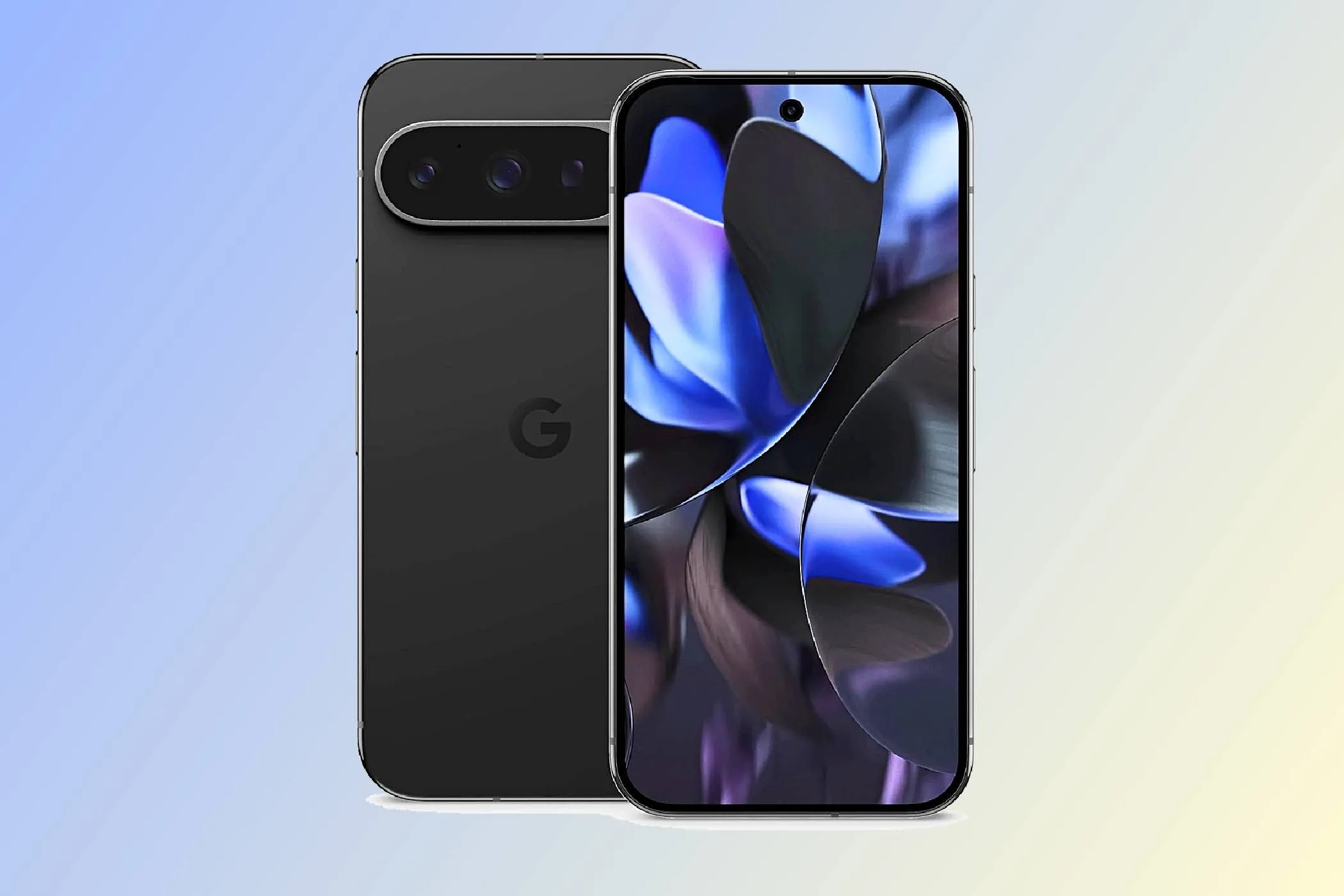Mặt trước và mặt sau của Google Pixel 9 Pro