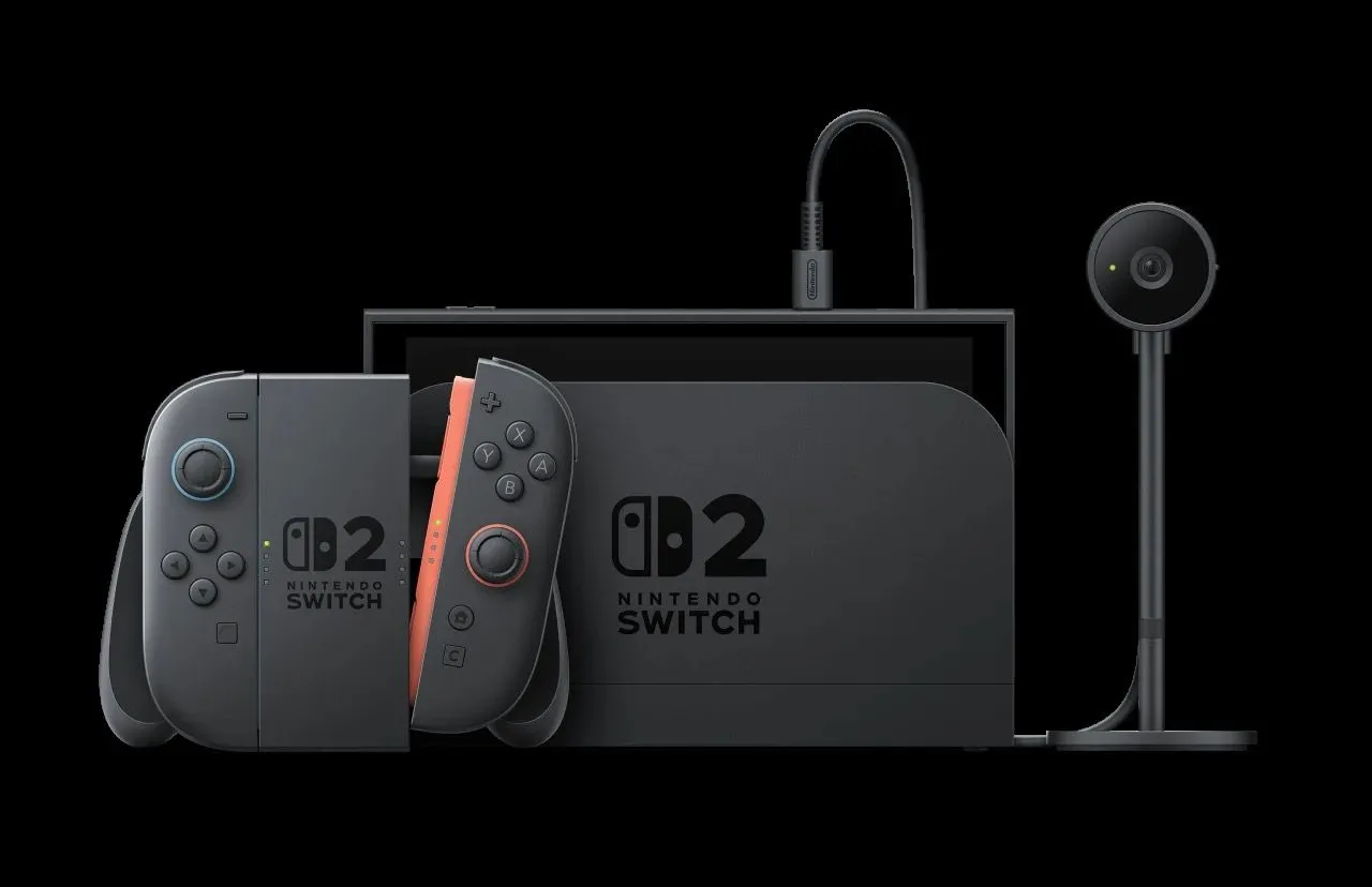 Máy Nintendo Switch 2 gắn kèm camera ngoài thông qua cổng USB-C, hỗ trợ tính năng GameChat face-to-face.