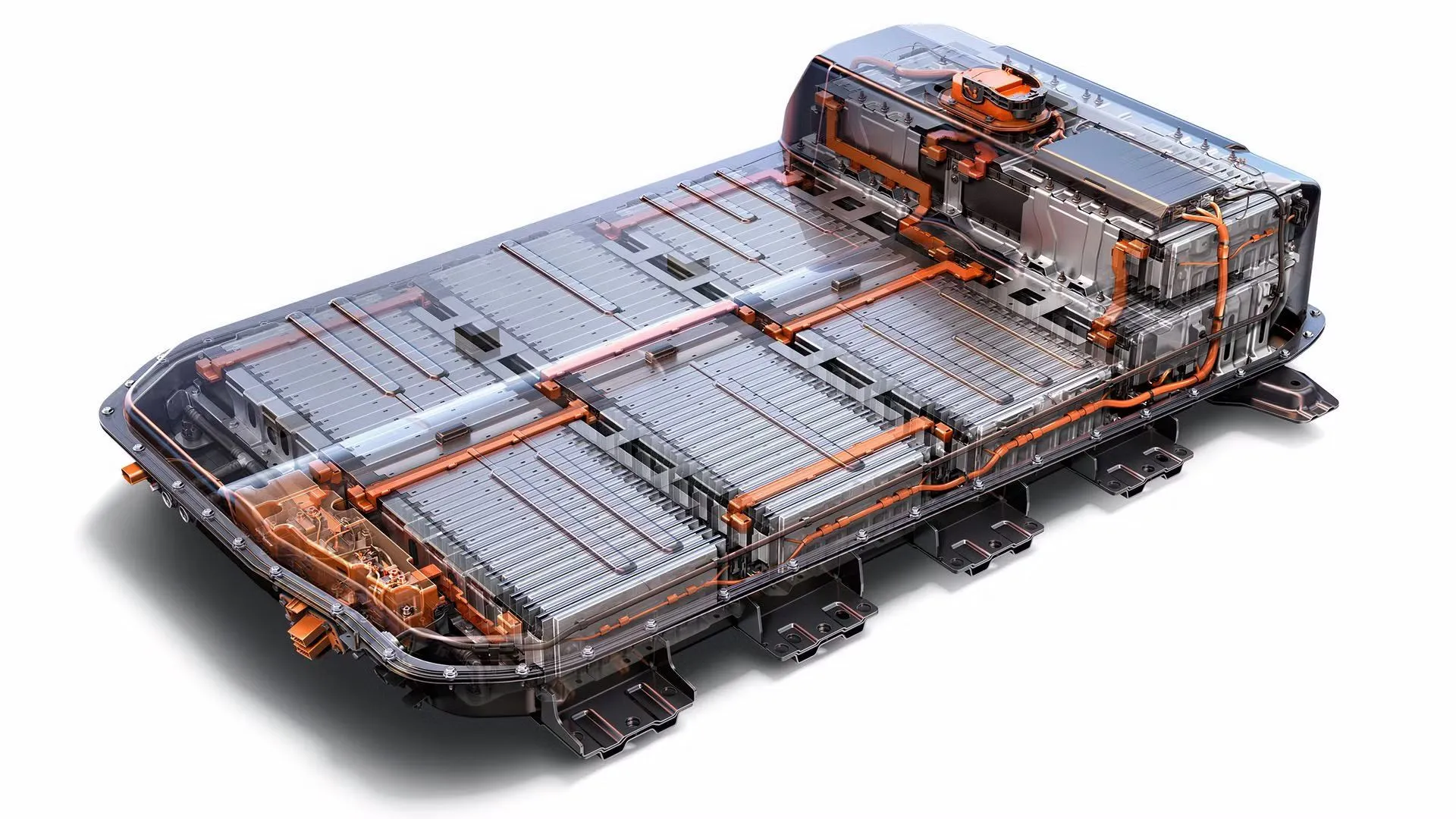 Minh họa chi tiết bộ pin lithium-ion từ Chevrolet Bolt EV 2017, đại diện cho linh kiện quan trọng đã được thu hồi và thay thế.