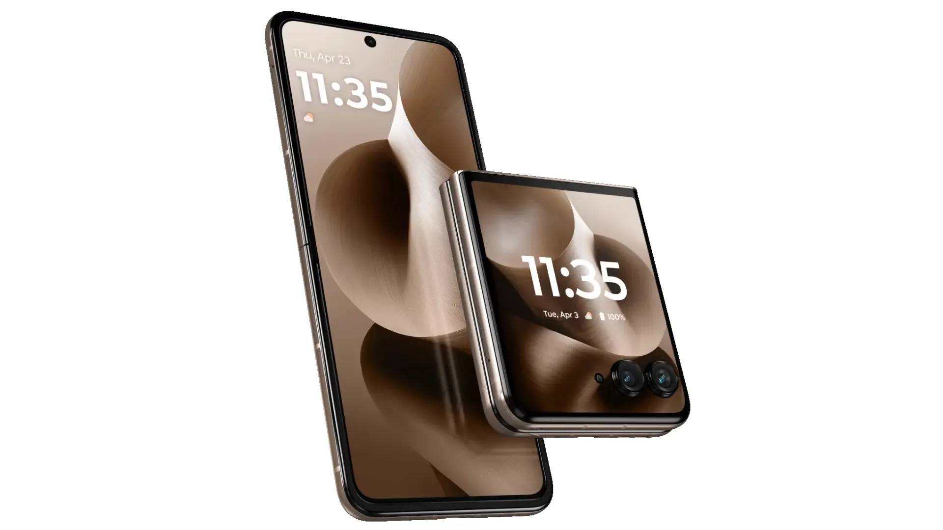 Motorola Razr Ultra 2025 với màn hình phụ lớn hiển thị giao diện