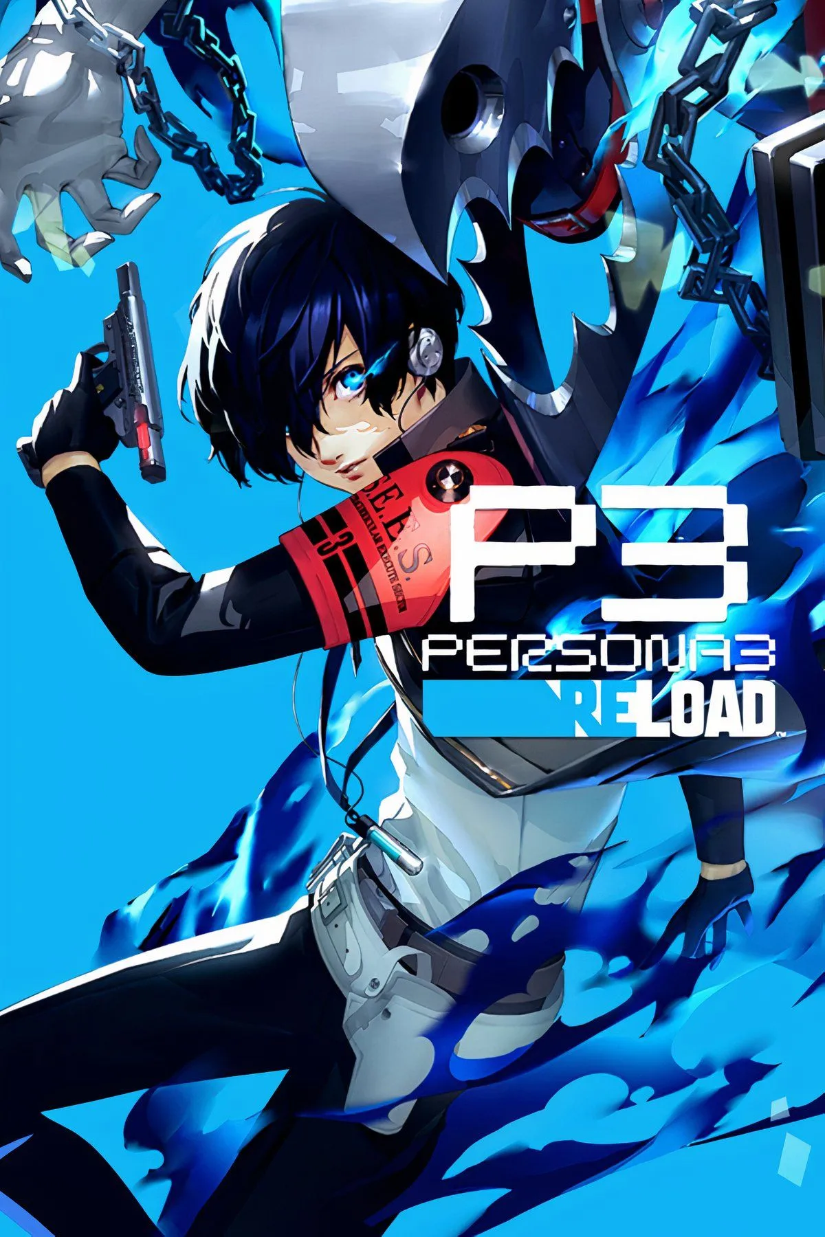 Nhóm nhân vật chính Persona 3 Reload chiến đấu với Shadow trong tòa tháp Tartarus dưới ánh trăng
