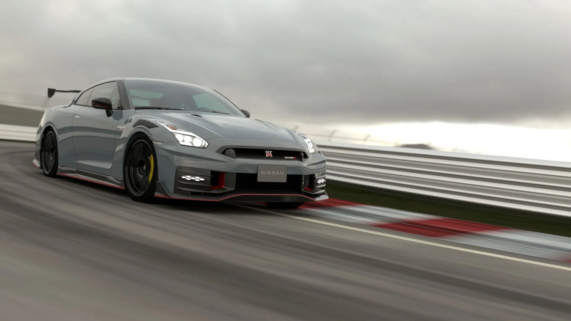 Nissan GT-R 2024 đang di chuyển trên đường đua, thể hiện sức mạnh và khả năng mất giá của dòng xe JDM hiệu suất cao