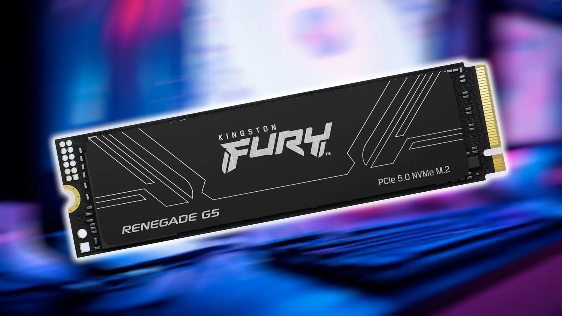 Ổ cứng SSD Kingston FURY Renegade G5 PCIe 5.0 NVMe, thể hiện tốc độ đọc/ghi dữ liệu cực nhanh, dành cho các tác vụ nặng.