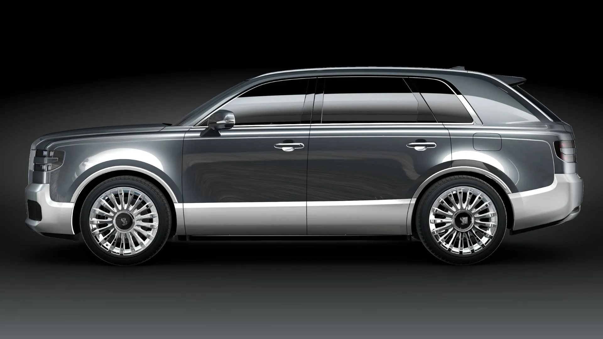SUV Toyota Century màu đen bóng loáng với huy hiệu Phượng Hoàng sang trọng, tượng trưng cho sự xa hoa