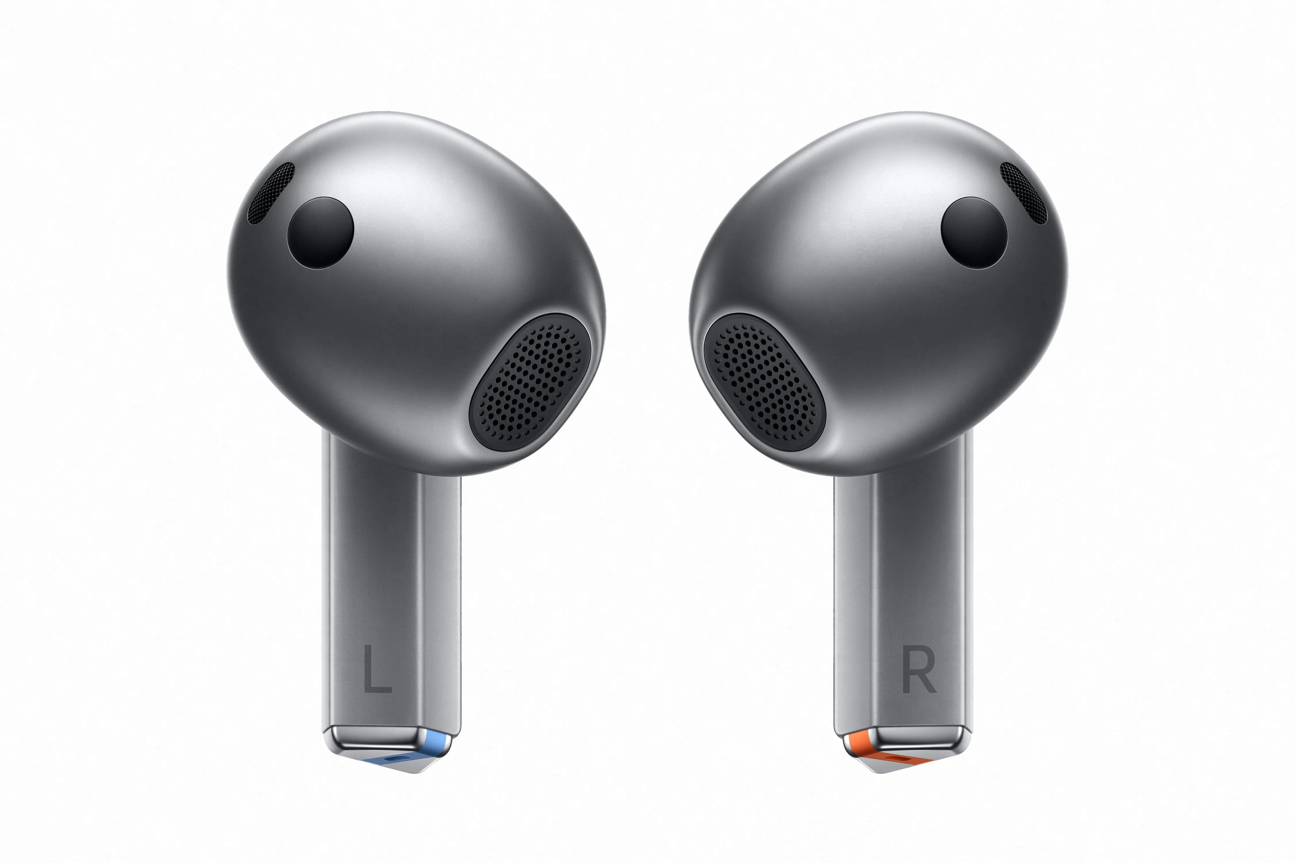 Tai nghe không dây Samsung Galaxy Buds 3 màu trắng trên nền đơn sắc