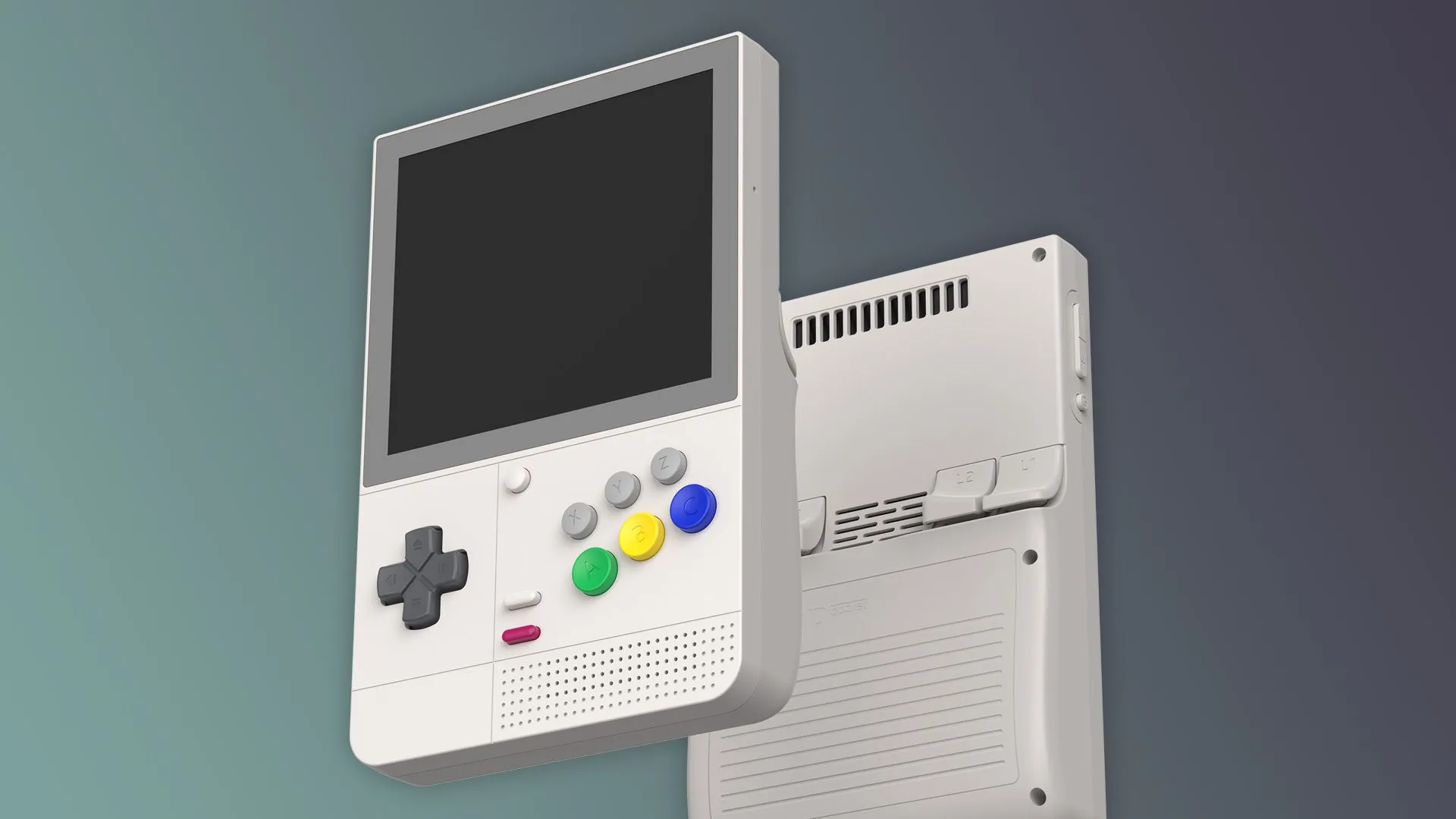 Thiết bị chơi game cầm tay Retroid với màn hình lớn và các nút điều khiển vật lý, cho thấy khả năng chơi game di động