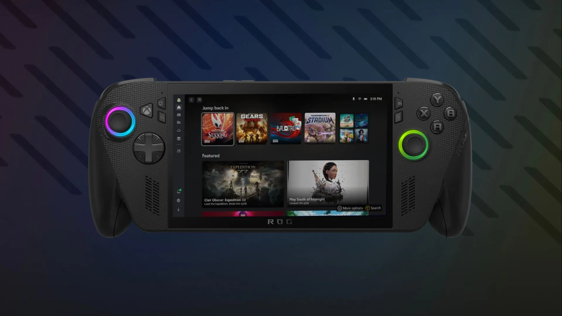 Thiết bị chơi game cầm tay ROG Ally của ASUS, một đối thủ cạnh tranh mạnh mẽ với Nintendo Switch 2 trong phân khúc di động