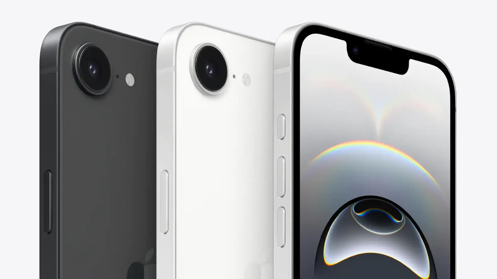Thiết kế mặt trước của iPhone 16e với notch truyền thống, đại diện cho phân khúc iPhone giá rẻ