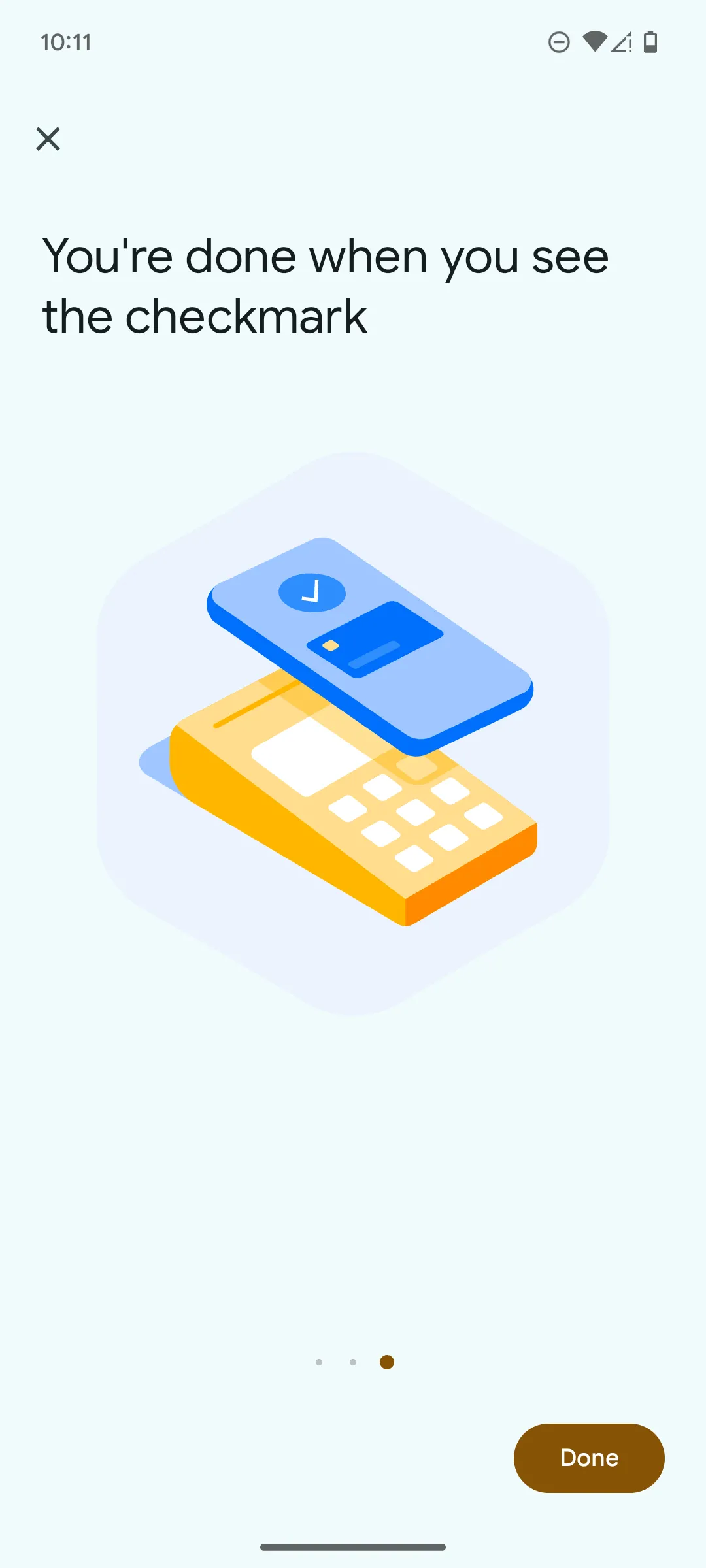 Thông báo xác nhận giao dịch thành công trên Google Wallet sau khi thanh toán, hiển thị chi tiết thẻ đã sử dụng.