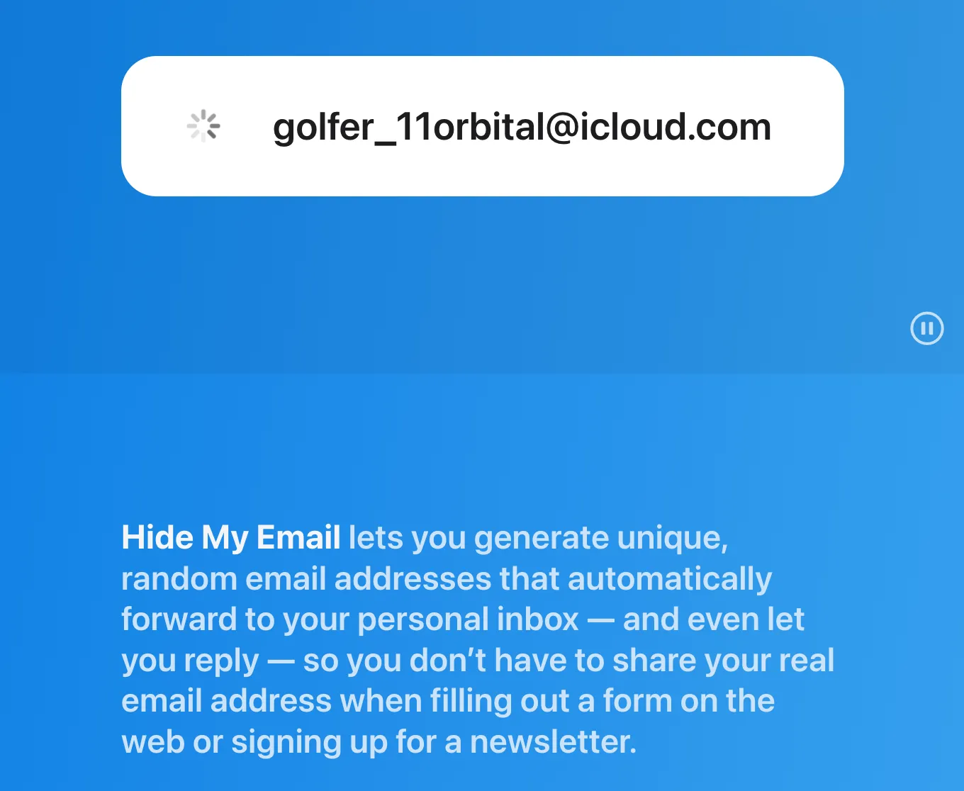 Thông tin chi tiết về tính năng Hide My Email trên trang web của Apple, mô tả cách nó hoạt động để bảo vệ người dùng.