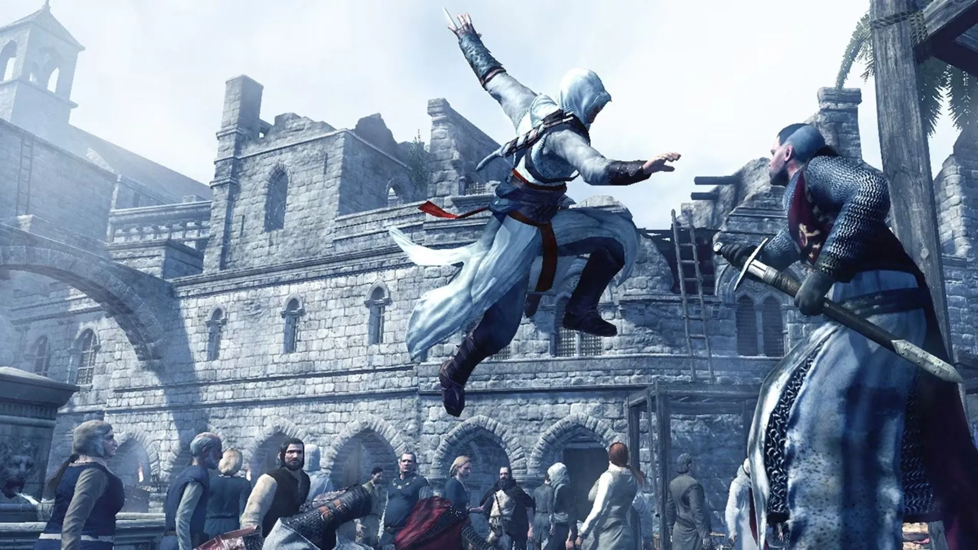 Toàn cảnh thành phố Damascus trong Assassin's Creed, thể hiện đồ họa đột phá của game.