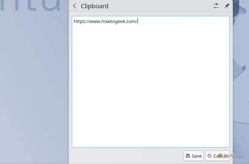 Trình chỉnh sửa văn bản trong trình quản lý clipboard của KDE