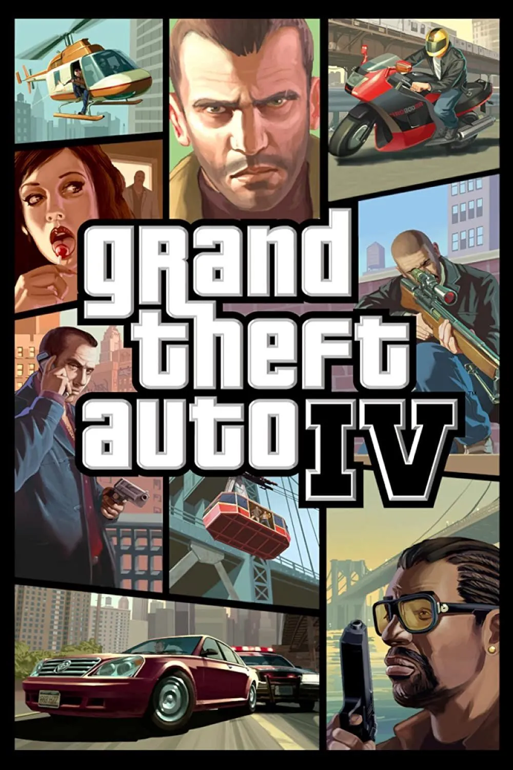 Hình ảnh nhân vật Niko Bellic trong Grand Theft Auto IV, nổi bật với hệ thống vật lý ragdoll tiên tiến.