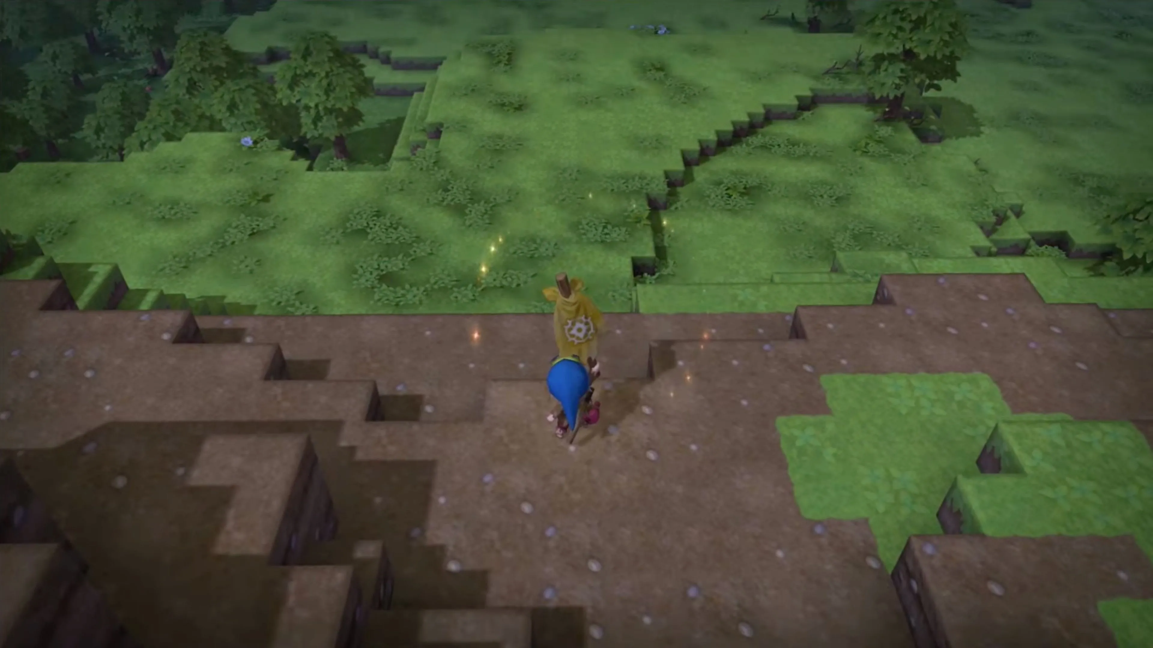 Ảnh chụp màn hình game Dragon Quest Builders, cảnh một thị trấn được xây dựng