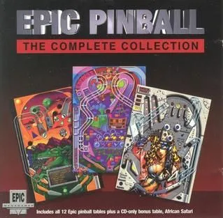 Bìa đĩa CD của game Epic Pinball, gợi nhớ thời kỳ game DOS.
