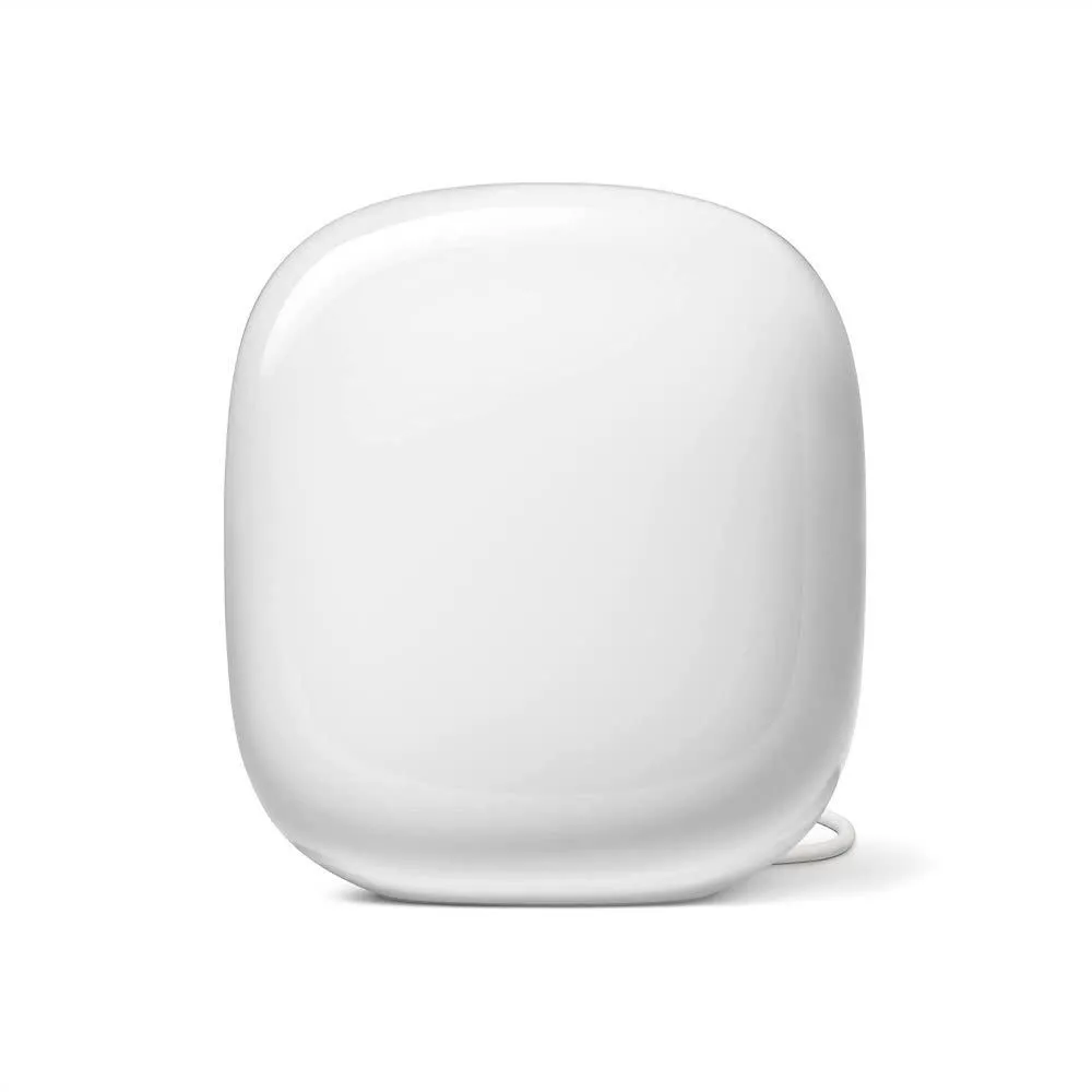 Bộ định tuyến Google Nest Wi-Fi Pro màu trắng, thiết kế hiện đại