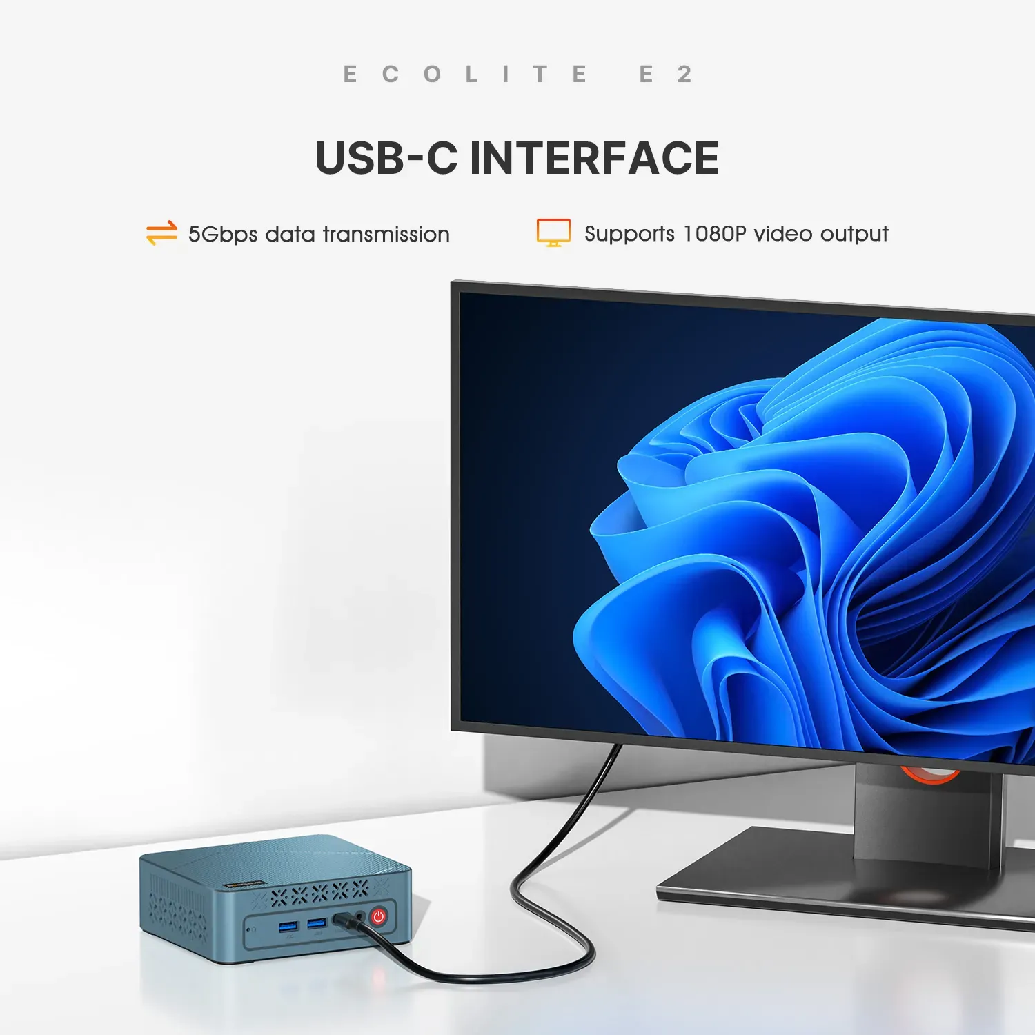 BOSGAME E2 - Mini PC Ryzen với kết nối Wi-Fi 6E và khả năng đa màn hình