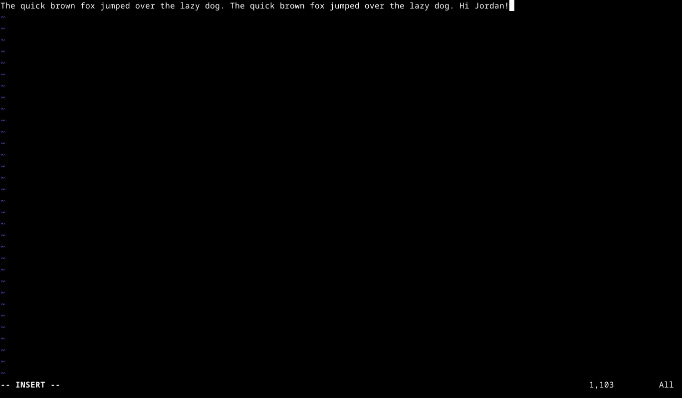 Chỉnh sửa file văn bản trong Vim trên terminal Linux