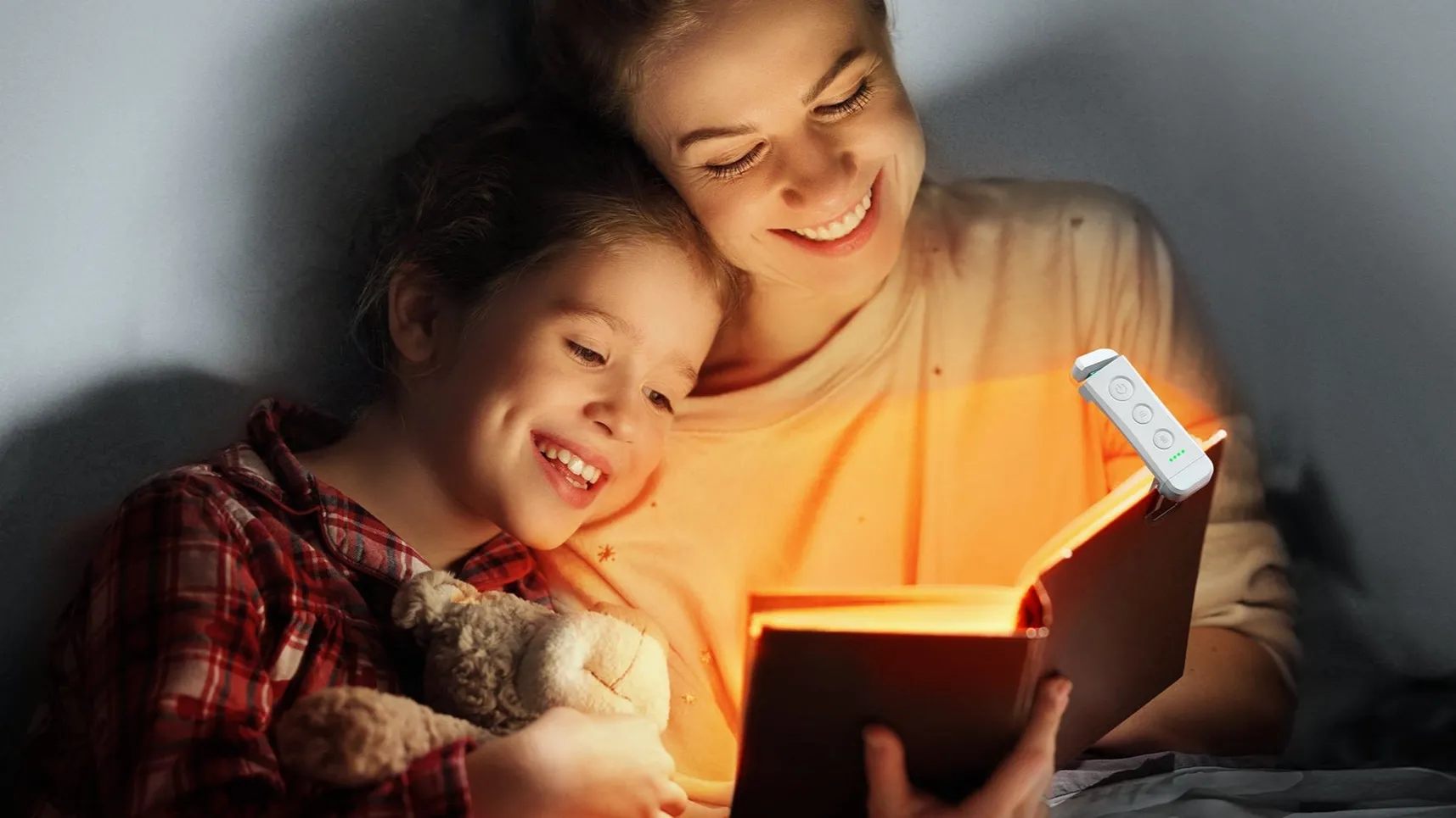 Đèn đọc sách kẹp Glocusent Rechargeable Book Light với nhiều mức độ sáng