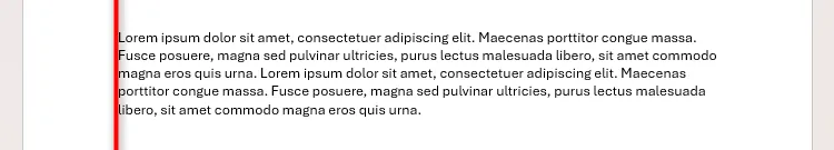 Đoạn văn bản trong Microsoft Word được căn lề trái, cho thấy lề phải không đều