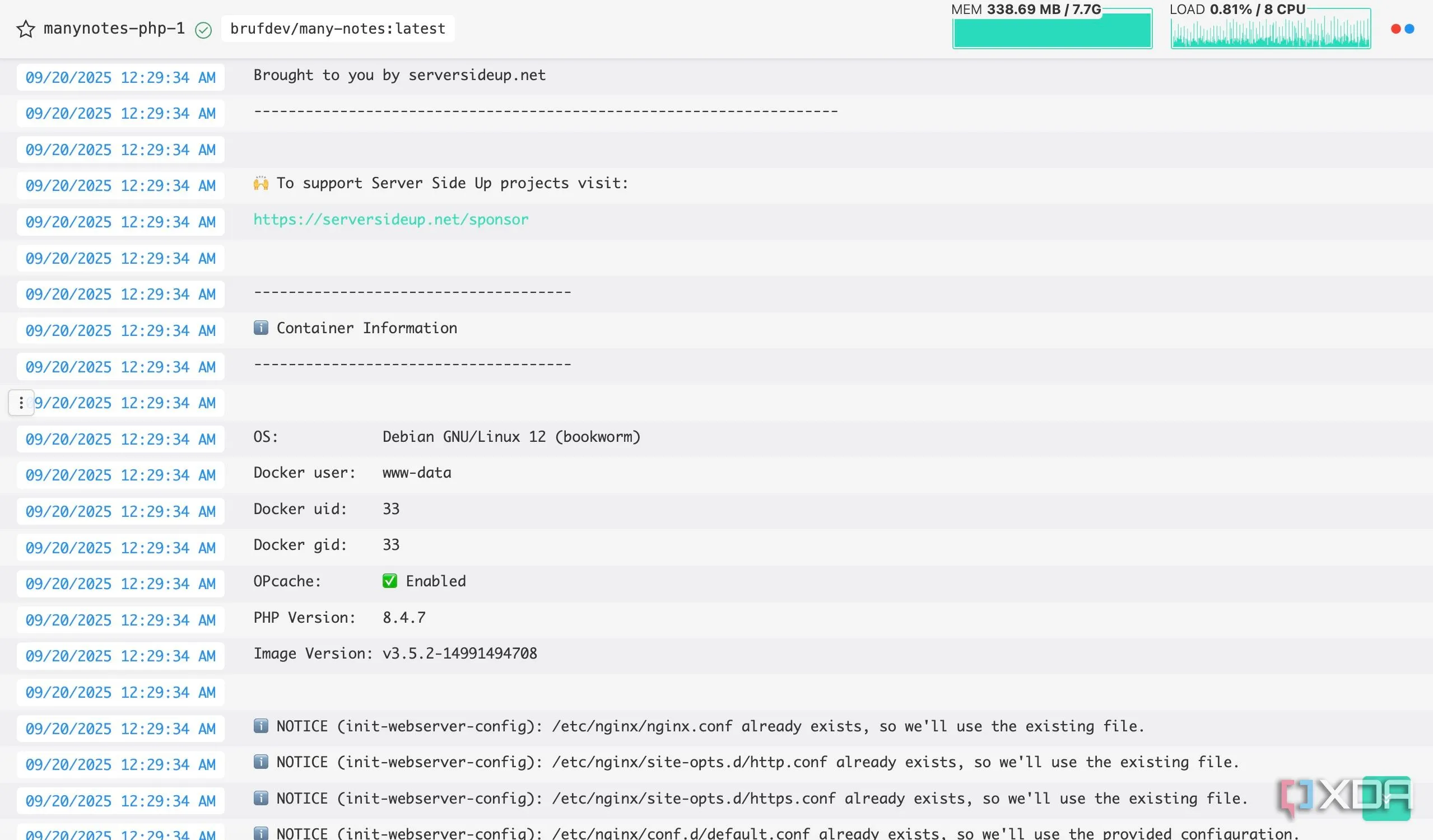 Dozzle hiển thị chi tiết log của một container Docker cụ thể, lý tưởng cho home lab và phát triển cục bộ