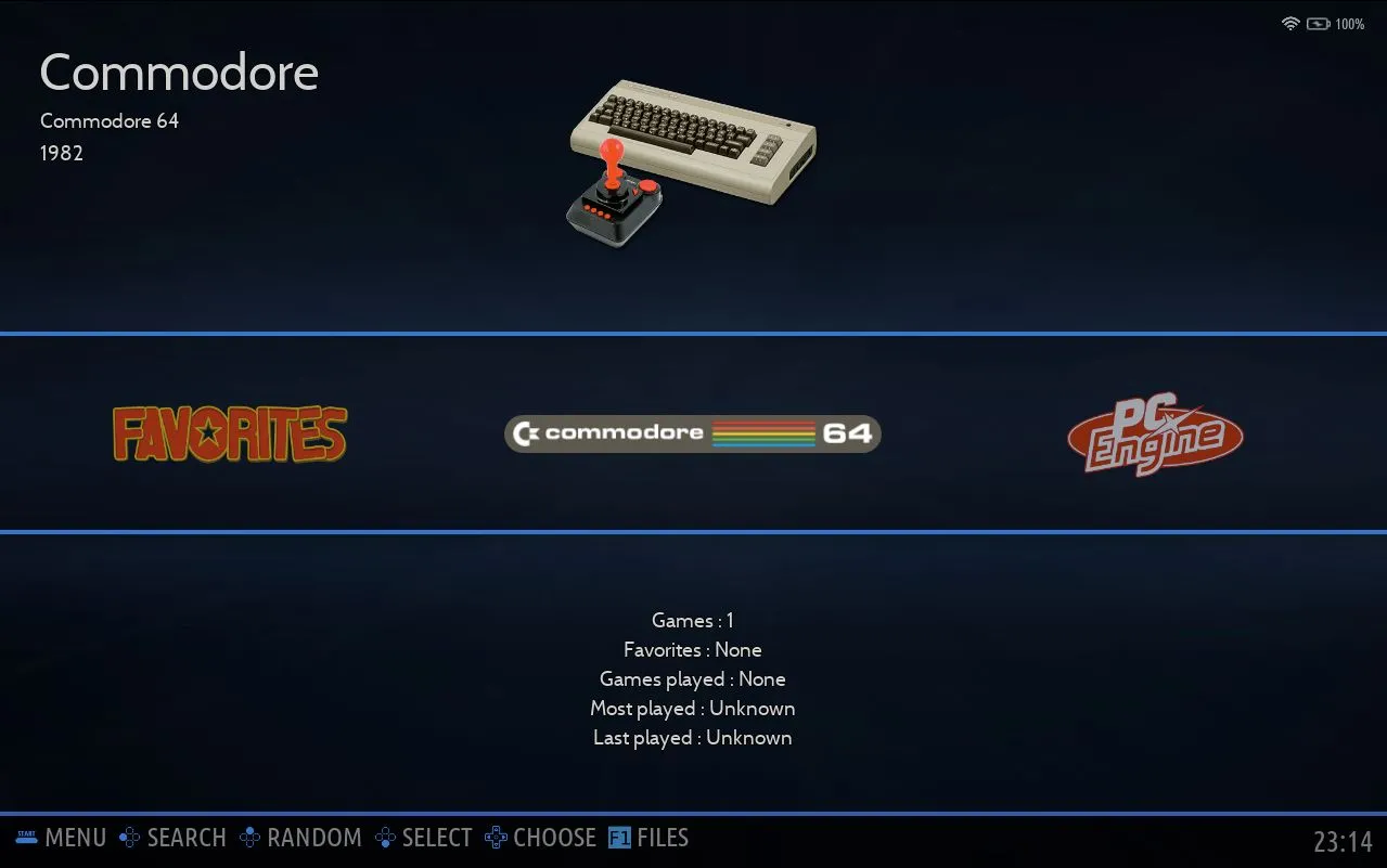 Màn hình chính của Batocera Linux, một distro được thiết kế để chạy các trình giả lập và game retro