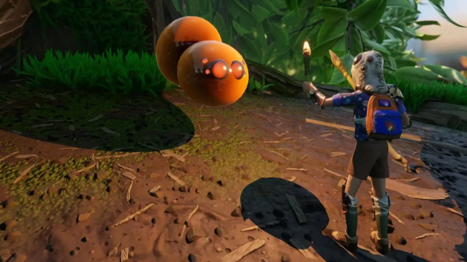 Màn hình hiển thị chế độ Arachnophobia trong game Grounded, minh họa tính năng hỗ trợ người sợ nhện