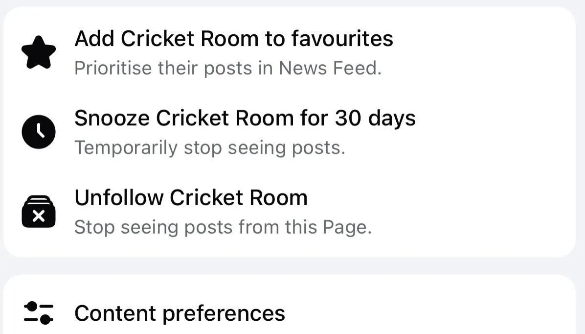 Thêm một trang vào mục Yêu thích trên Facebook để không bỏ lỡ những cập nhật quan trọng.