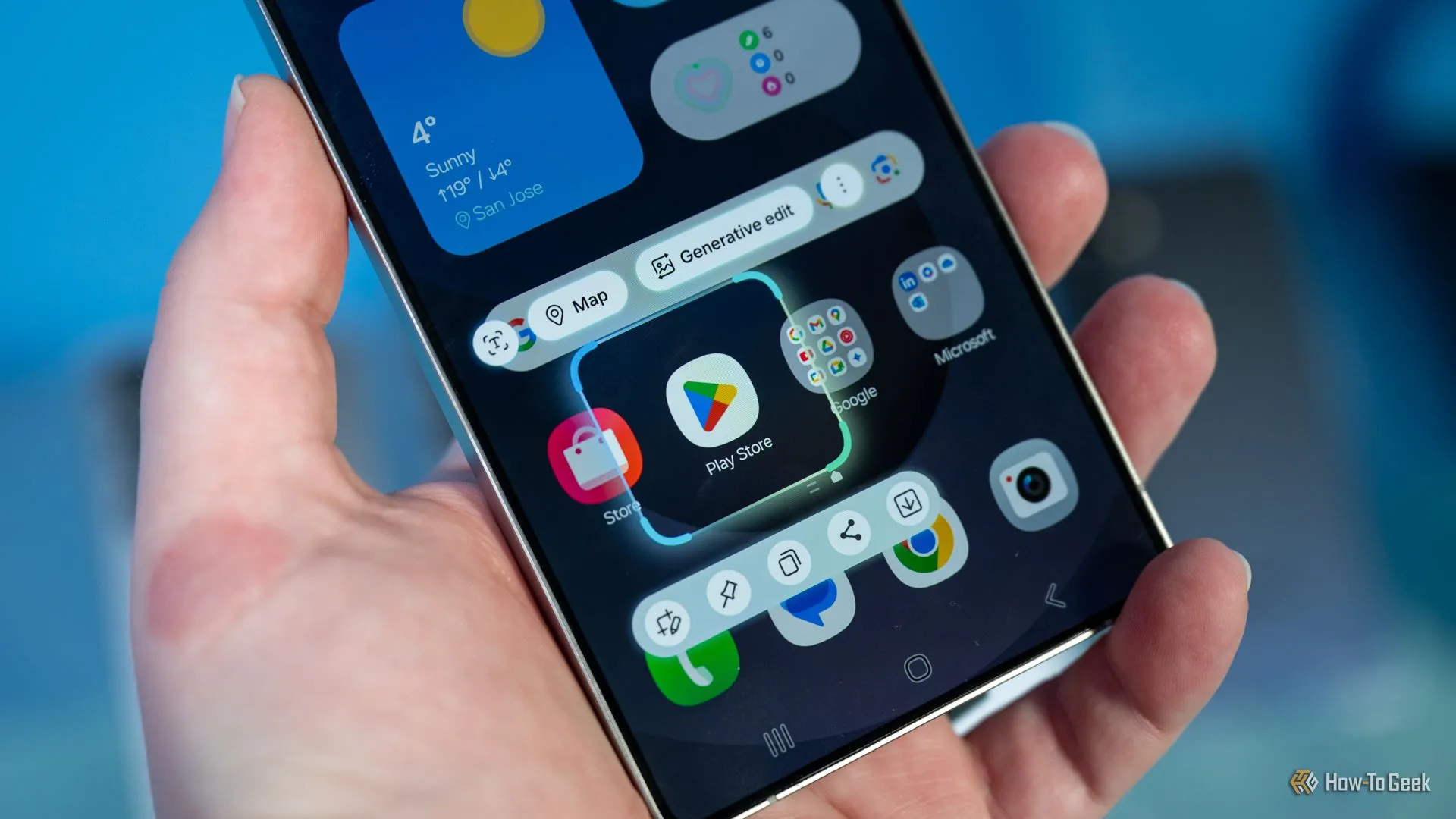 Tính năng AI Select trên giao diện Samsung Galaxy S25 Ultra hiển thị các tùy chọn chỉnh sửa thông minh bằng AI.