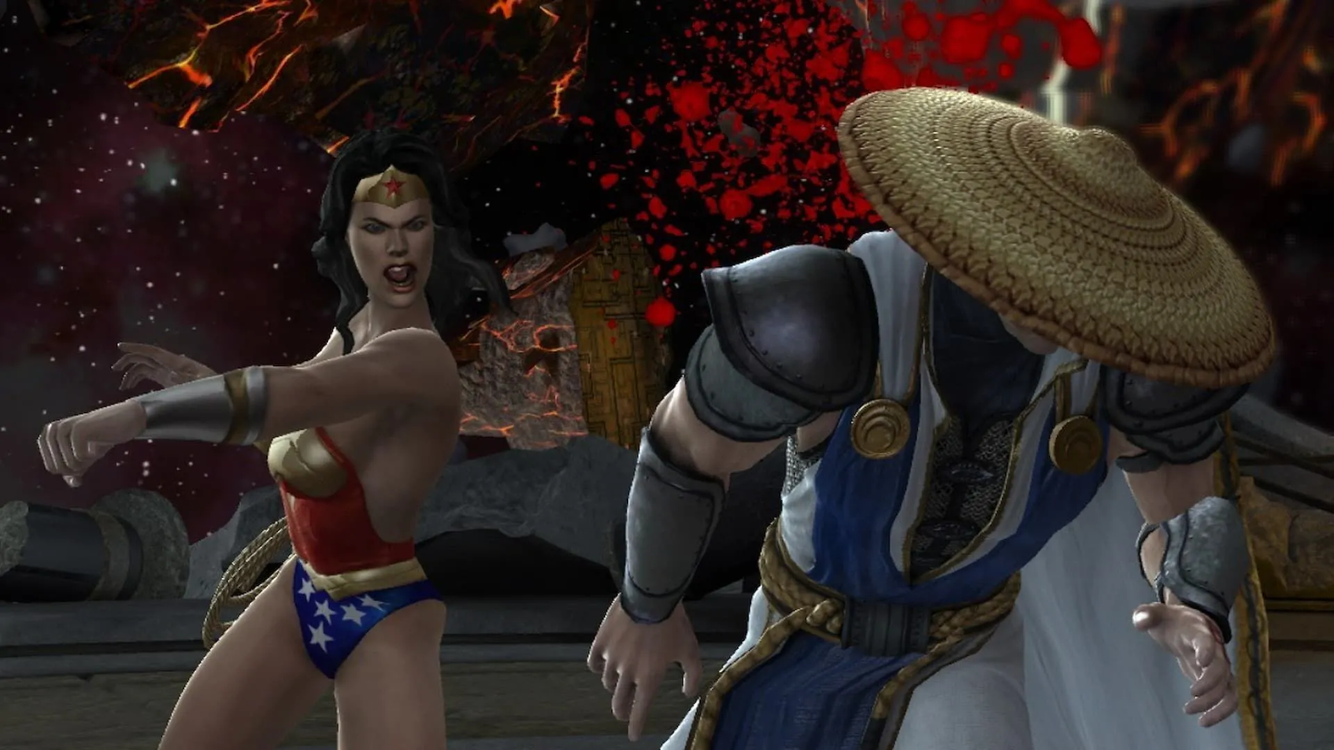 Wonder Woman của DC đối đầu Raiden từ Mortal Kombat trong tựa game đối kháng crossover